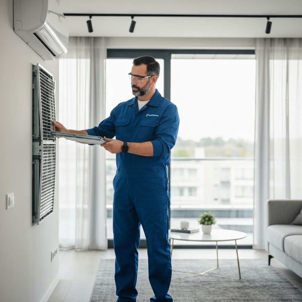 AC Technician at work